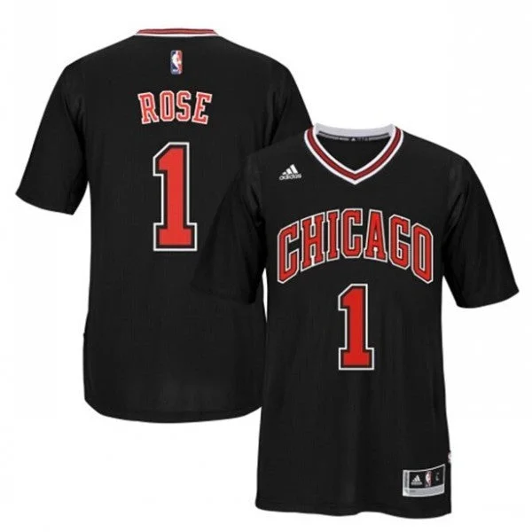 Basketball Jersey for Premium Fabric-Bulls 1 Rose Black 2014-15 Pride Swingman Basketball Jerseys