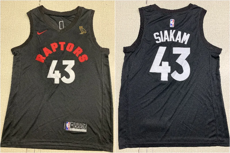 Basketball Jersey for Casual Game Day Apparel-Raptors 43 Pascal Siakam Black XOvo Swingman Basketball Jersey