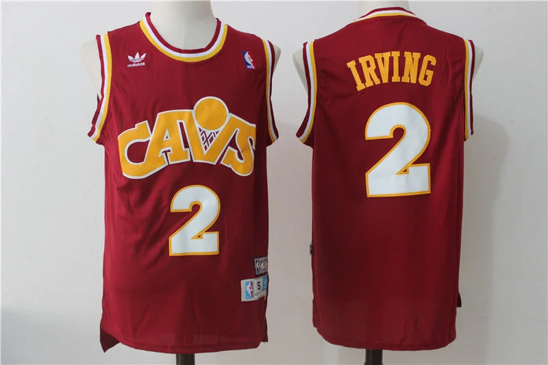 Basketball Jersey for Youth Leagues-Cavaliers 2 Kyrie Irving Burgundy Hardwood Classics Swingman Basketball Jersey