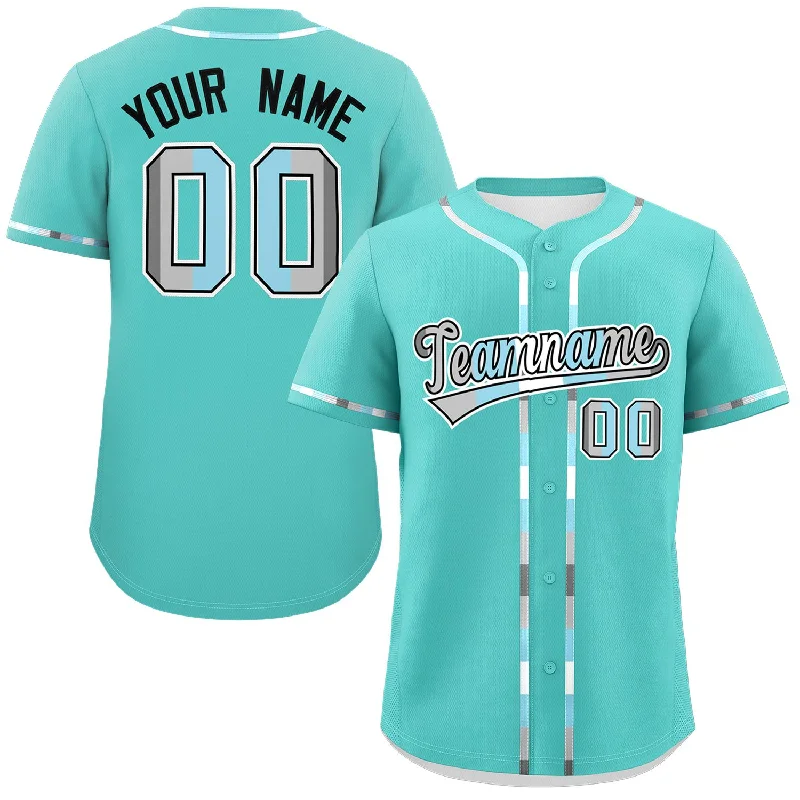 Baseball Jersey for Game-Ready Performance-Custom Aqua Demiboy For Pride Month Classic Style Authentic Baseball Jersey