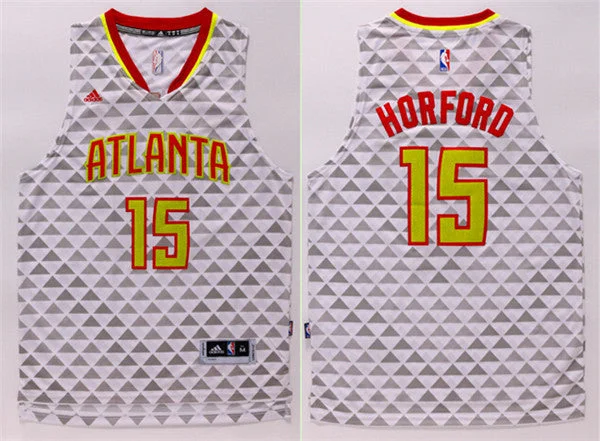 Basketball Jersey for Softball and Basketball Crossover-Hawks 15 Al Horford White Swingman Basketball Jersey