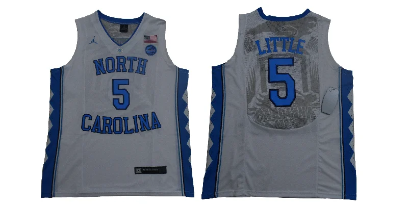 Basketball Jersey for Professional Sports Apparel-North Carolina Tar Heels 5 Nassir Little White College Basketball Basketball Jersey