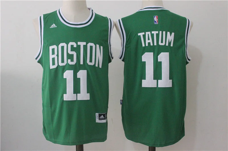 Basketball Jersey for Team Member Uniforms-Celtics 11 Jayson Tatum Green Swingman Basketball Jersey