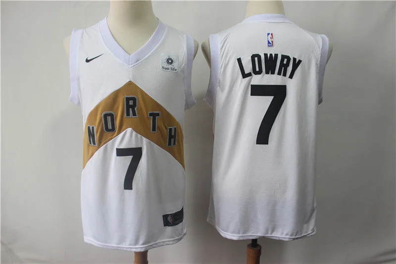 Basketball Jersey for Stylish Youth Jerseys-Raptors 7 Kyle Lowry White 2018-19 City Edition Swingman Basketball Jersey