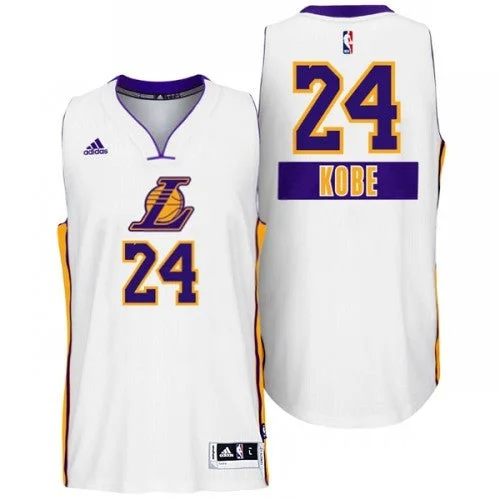 Basketball Jersey for Breathable and Comfortable Wear-Lakers 24 Kobe Bryant White 2014-15 Christmas Day Swingman Basketball Jerseys