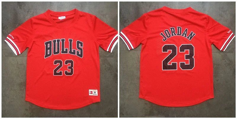 Basketball Jersey for Vintage Style-Bulls 23 Michael Jordan Red Mitchell & Ness Mesh Basketball Jersey