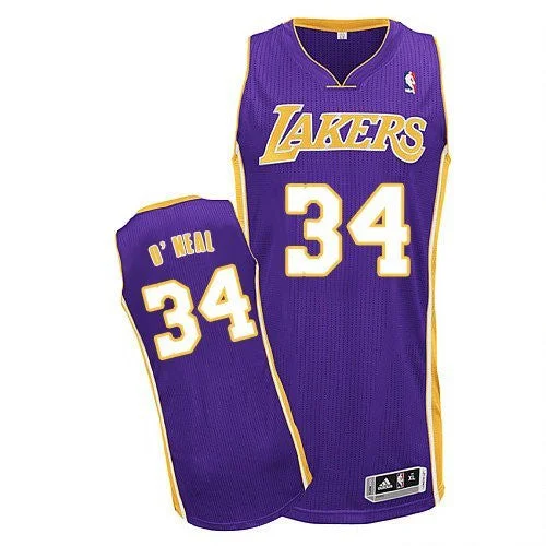 Basketball Jersey for Soft and Breathable Material-Lakers 34 O'Neal Purple Swingman Basketball Jersey