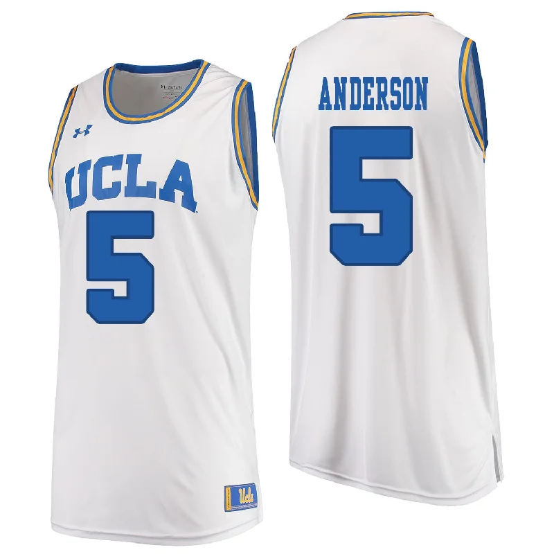 Basketball Jersey for High-Performance Game Wear-UCLA Bruins 5 Kyle Anderson White College Basketball Basketball Jersey