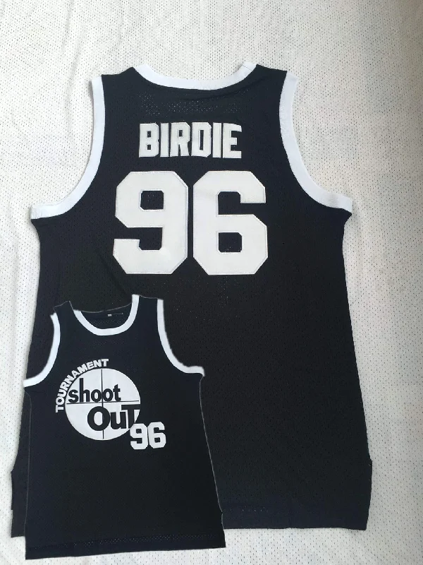 Basketball Jersey for All-Age Custom Fit-Tournament ShootOut 96 Birdie Black Throwback Movie Basketball Basketball Jersey