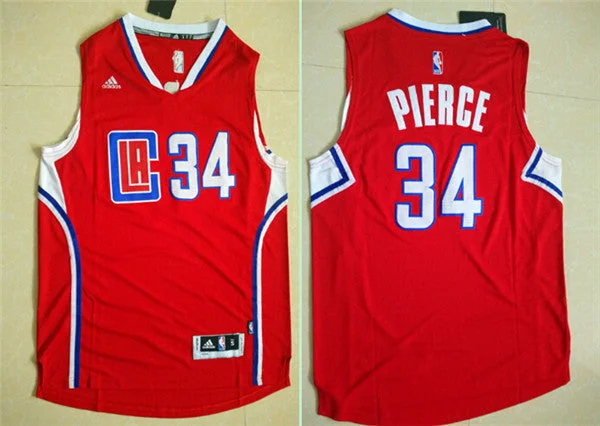 Basketball Jersey for Custom School Jerseys-Clippers 34 Paul Pierce Red 2015 Swingman Basketball Jersey