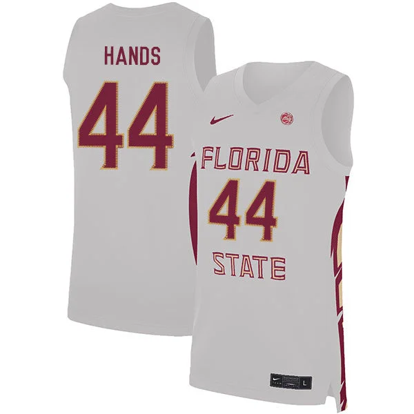 Basketball Jersey for Team Identification-Florida State Seminoles 44 Ty Hands White Basketball College Basketball Jersey