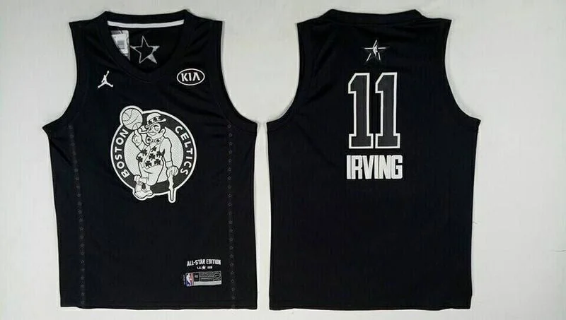 Basketball Jersey for Stylish Retro Basketball Look-Celtics 11 Kyrie Irving Black 2018 All-Star Game Jordan Brand Authentic Basketball Jersey