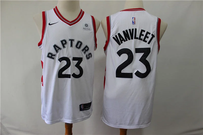 Basketball Jersey for High-School and College Players-Raptors 23 Fred Vanvleet White Swingman Basketball Jersey