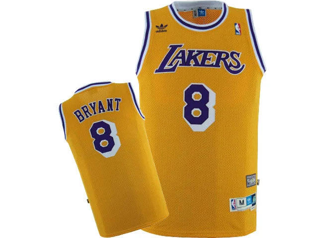 Basketball Jersey for Lightweight and Durable Wear-Lakers 8 Kobe Bryant Yellow Hardwood Classics Basketball Jersey