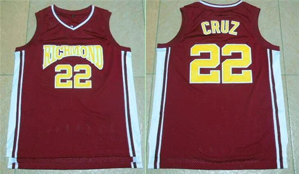 Basketball Jersey for Custom Fan Gear and Merchandise-Richmond Oilers 22 Timo Cruz Home Coach Carter Movie Stitched Basketball Jersey