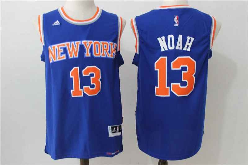 Basketball Jersey for Performance Fit-Knicks 13 Joakim Noah Blue Swingman Basketball Jersey