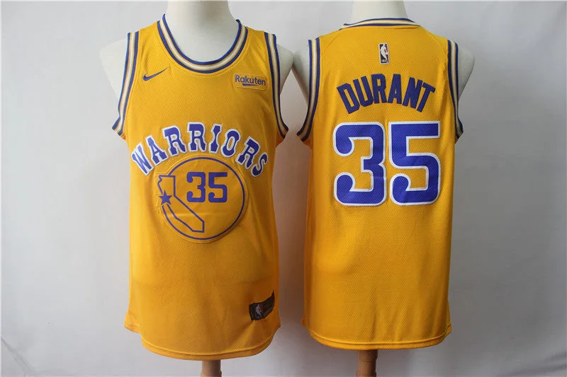 Basketball Jersey for Affordable Custom Uniforms-Warriors 35 Kevin Durant Gold Swingman Basketball Jersey