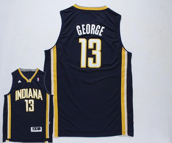 Basketball Jersey for Custom Fan Gear and Merchandise-Pacers 13 George Navy Blue New Revolution 30 Basketball Jerseys