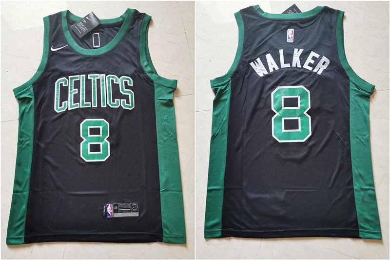 Basketball Jersey for Comfortable Athletic Wear-Celtics 8 Kemba Walker Black Swingman Basketball Jersey