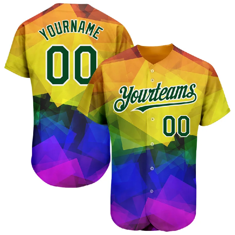 Baseball Jersey for Kids Baseball Teams-Custom Rainbow For Pride Month Love Is Love LGBT 3D Authentic Baseball Jersey