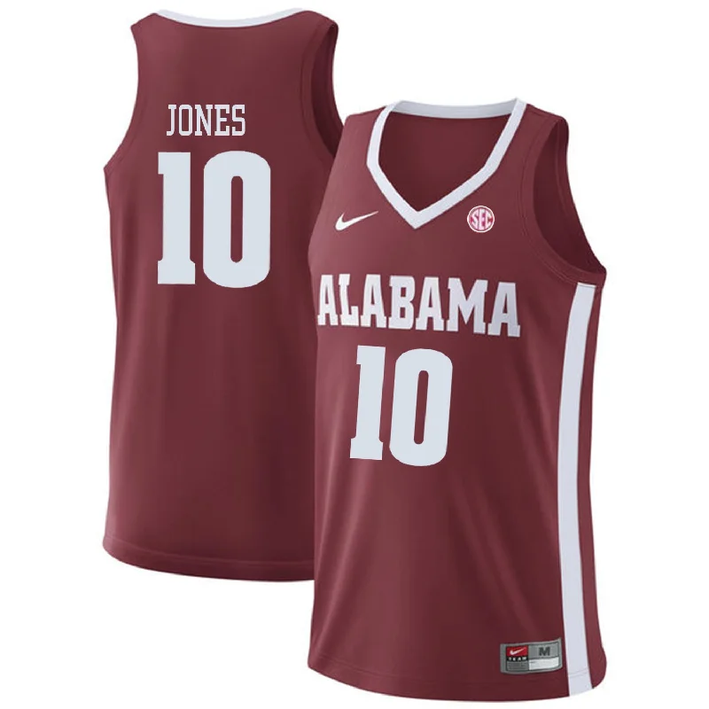 Personalized Basketball Jersey-Alabama Crimson Tide 10 Herbert Jones Red College Basketball Basketball Jersey