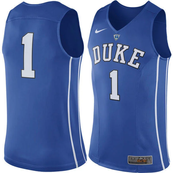 Basketball Jersey for All-Season Basketball Apparel-Duke Blue Devils #1 Blue Basketball College Basketball Jersey