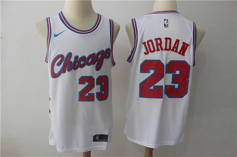 Basketball Jersey for Custom Team Uniforms-Bulls 23 Michael Jordan White City Edition Swingman Basketball Jersey