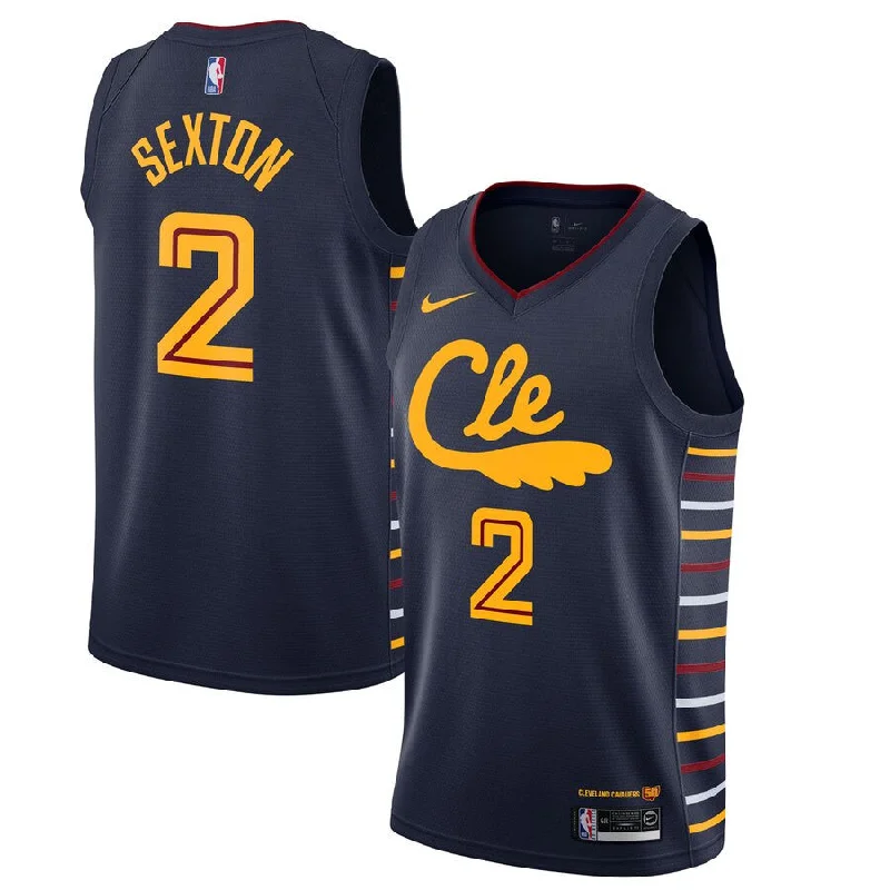 Basketball Jersey for Comfortable, Breathable Design-Cavaliers 2 Collin Sexton Black 2019-20 Swingman Basketball Jersey