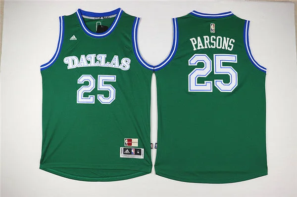 Basketball Jersey for Stylish Fan Apparel-Mavericks 25 Chandler Parsons Green Cityscape Swingman Basketball Jersey