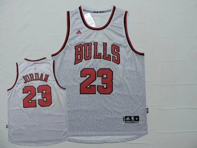 Basketball Jersey for Women-Bulls 23 Jordan Grey New Revolution 30 Basketball Jersey