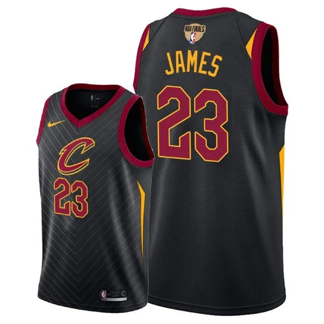 Basketball Jersey for Custom Player Designs-Cavaliers 23 Lebron James Black 2018 Finals Swingman Basketball Jersey