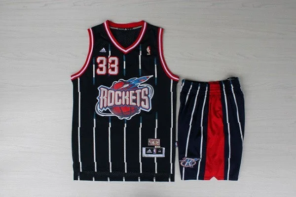 Basketball Jersey for Youth Sports Teams and Leagues-Rockets 33 Pippen Navy Blue Hardwood Classics Basketball Jerseys(With Shorts)