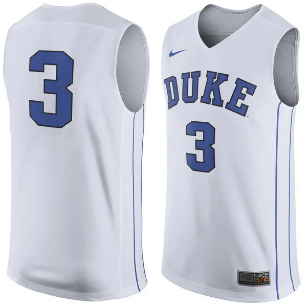 Basketball Jersey for Team Uniform Designs-Duke Blue Devils #3 White Basketball College Basketball Jersey