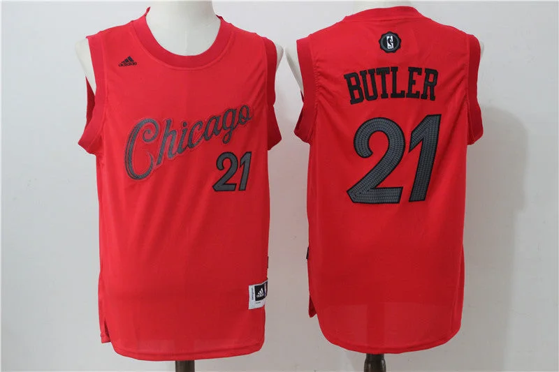 Basketball Jersey for Retro Custom Jerseys-Bulls 21 Jimmy Butler Red 2016 Christmas Day Swingman Basketball Jersey