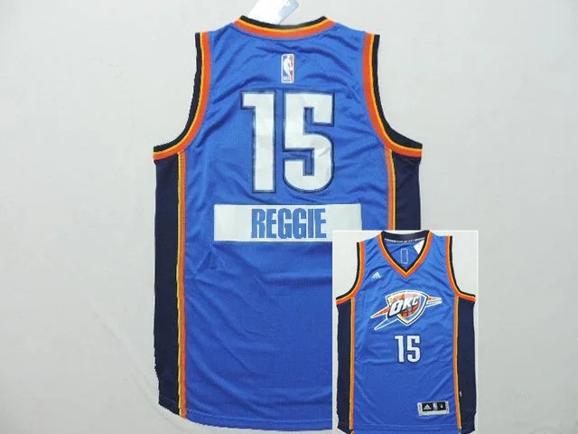 Basketball Jersey for All-Season Basketball Apparel-Thunder 15 Reggie Jackson Blue 2014-15 Christmas Day Swingman Basketball Jerseys