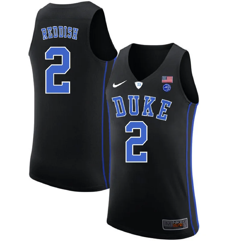 Basketball Jersey for Custom Team Apparel-Duke Blue Devils 2 Cam Reddish Black College Basketball Basketball Jersey