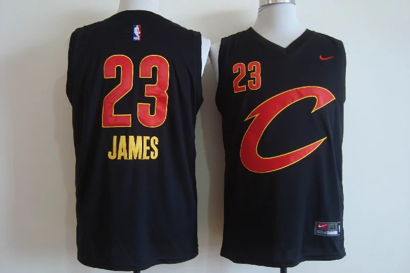 Basketball Jersey for High-Quality Design-Men's Cleveland Cavaliers #23 LeBron James Black Stitched C Basketball Jersey