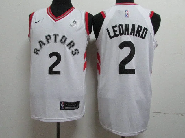 Basketball Jersey for Softball and Basketball Teams-Raptors 2 Kawhi Leonard White Authentic Basketball Jersey