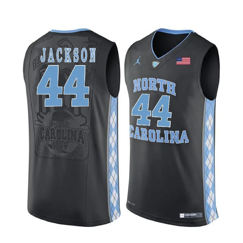 Basketball Jersey for Lightweight Design for All Ages-North Carolina Tar Heels 44 Justin Jackson Black College Basketball Basketball Jersey