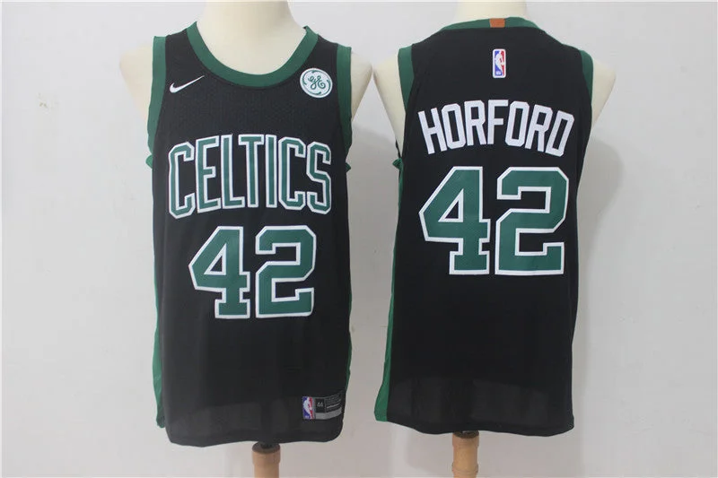 Basketball Jersey for Personalized Fan Gear-Celtics 42 Al Horford Black Swingman Basketball Jersey