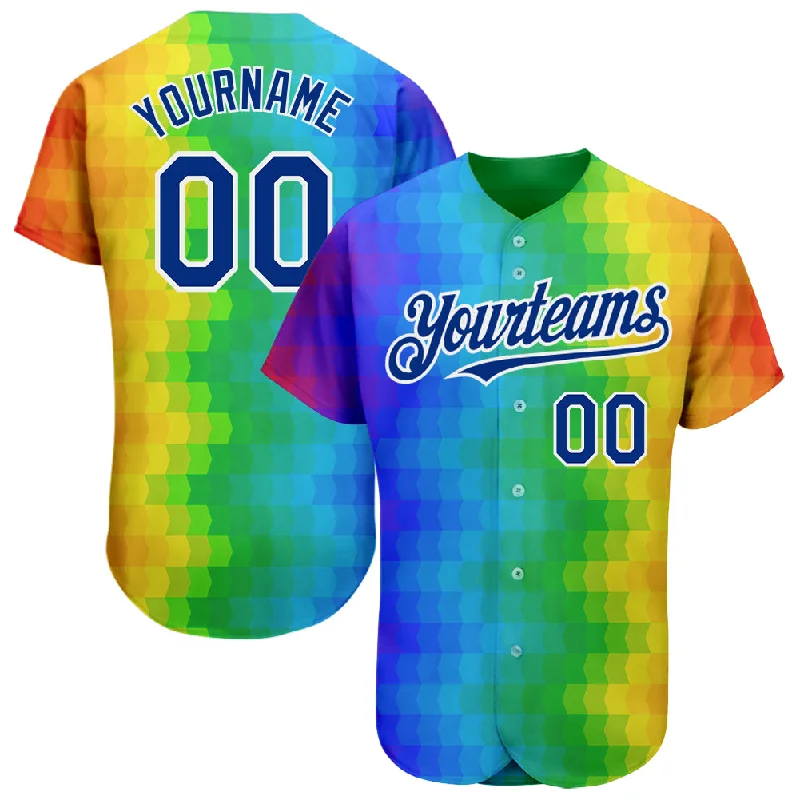 Baseball Jersey for Customized Team Designs-Custom Rainbow For Pride Month Love Is Love LGBT 3D Authentic Baseball Jersey