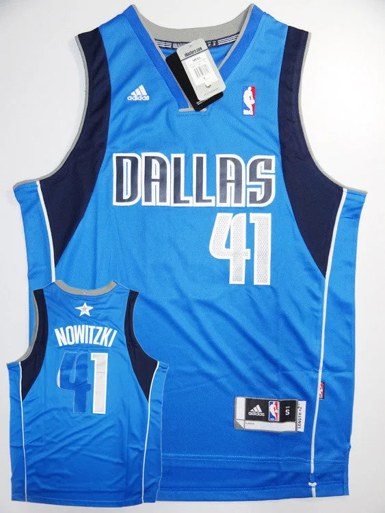 Basketball Jersey for Team-Specific Customization-Mavericks 41 Nowitzki Blue New Revolution 30 Basketball Jerseys