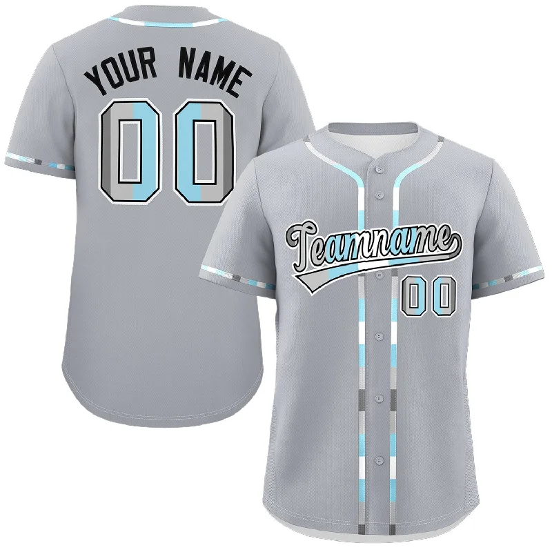 Baseball Jersey for Lightweight Team Gear-Custom Gray Demiboy For Pride Month Classic Style Authentic Baseball Jersey