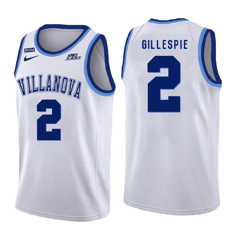 Basketball Jersey for Game Performance Apparel-Villanova Wildcats 2 Collin Gillespie White College Basketball Basketball Jersey