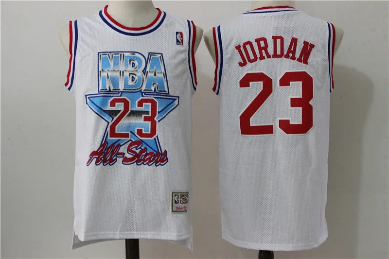 Basketball Jersey for Soft and Stretchy Design-Bulls 23 Michael Jordan White 1992-1993 All Star White Hardwood Classics Basketball Jersey