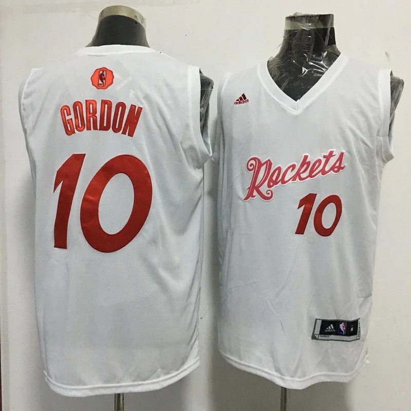 Basketball Jersey for Personalized Fan Gear-Rockets 10 Eric Gordon White 2016 Christmas Day Swingman Basketball Jersey