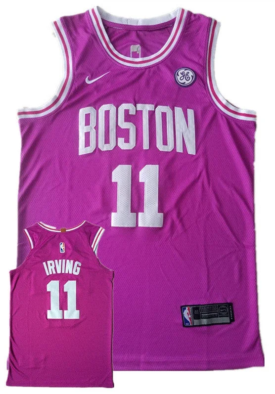 Basketball Jersey for Stylish Youth Jerseys-Celtics 11 Kyrie Irving Purple Authentic Basketball Jersey