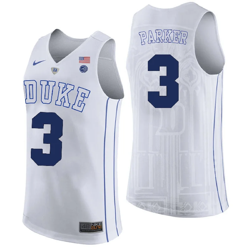 Basketball Jersey for Premium Fabric and Design-Duke Blue Devils 3 Jabari Parker White College Basketball Basketball Jersey