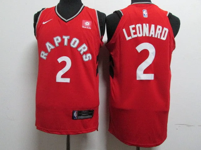 Basketball Jersey for Lightweight Material-Raptors 2 Kawhi Leonard Red Authentic Basketball Jersey