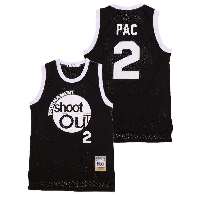 Basketball Jersey for Soft Cotton Material-The Rim Tournament Shoot Out 2 Pac Black Basketball Basketball Jersey